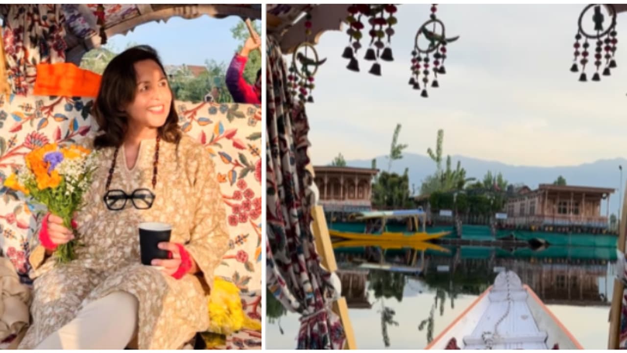 കശ്മീര്‍ യാത്ര ഒഴിവാക്കിയില്ല; ദാൽ തടാകത്തിൽ ധൈര്യപൂര്‍വം ബോട്ടിംഗ് നടത്തി യുവതി, വീഡിയോ