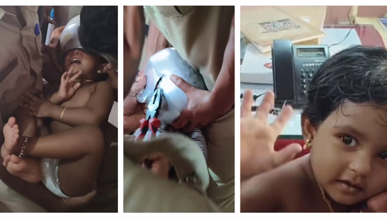 രണ്ടുവയസുകാരിയുടെ തലയില് അലുമിനിയം കലം കുടുങ്ങി; ഒടുവില് രക്ഷകരായി തലശ്ശേരി അഗ്നിരക്ഷാസേന രണ്ടുവയസുകാരിയുടെ തലയില് അലുമിനിയം കലം കുടുങ്ങി; ഒടുവില് രക്ഷകരായി തലശ്ശേരി അഗ്നിരക്ഷാസേന