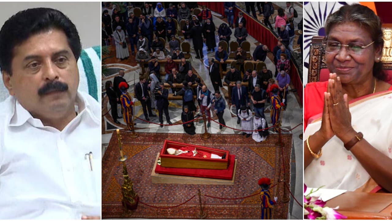 വത്തിക്കാനെ കണ്ണീർ കടലാക്കി ജനപ്രവാഹം; ഇന്ത്യയുടെ ദുഃഖം അറിയിക്കാൻ രാഷ്ട്രപതി, കേരളത്തിൽ നിന്ന് റോഷി അഗസ്റ്റിൻ വത്തിക്കാനെ കണ്ണീർ കടലാക്കി ജനപ്രവാഹം; ഇന്ത്യയുടെ ദുഃഖം അറിയിക്കാൻ രാഷ്ട്രപതി, കേരളത്തിൽ നിന്ന് റോഷി അഗസ്റ്റിൻ