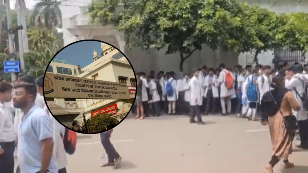 kgmu lucknow encroachment removal attack on team doctors injured police deployed