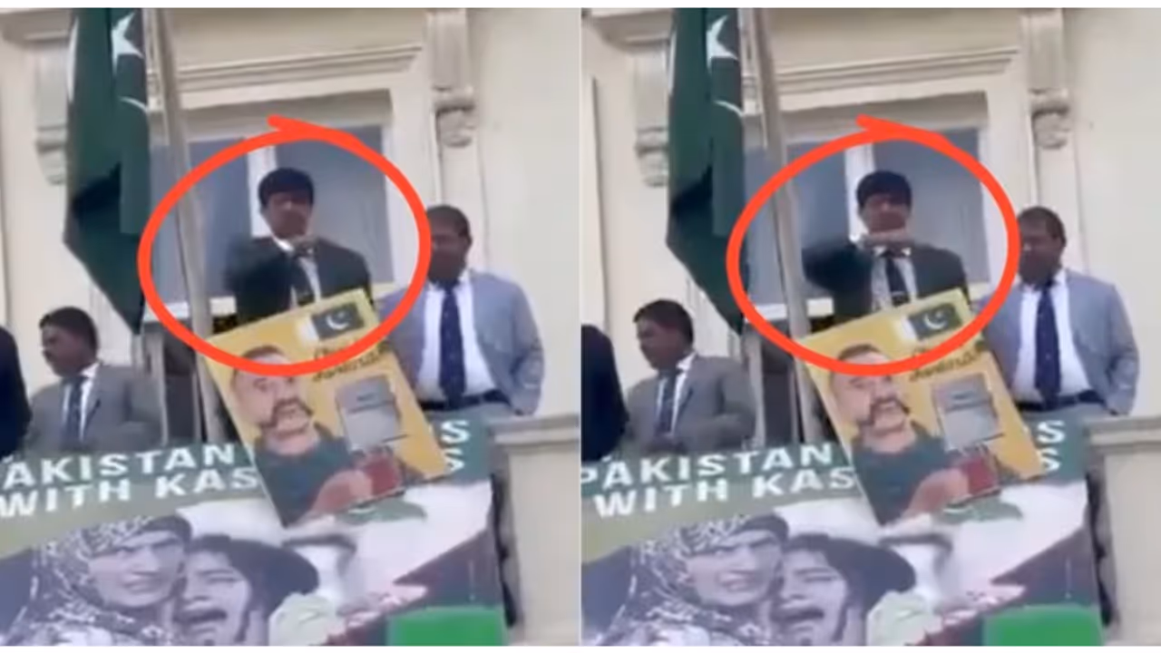 'കഴുത്തറുത്തുകളയും', അഭിനന്ദന്‍റെ പോസ്റ്ററും കയ്യിൽ പിടിച്ച് പാക് ഹൈക്കമീഷൻ ഉദ്യോഗസ്ഥന്‍റെ പ്രകോപന ആംഗ്യം