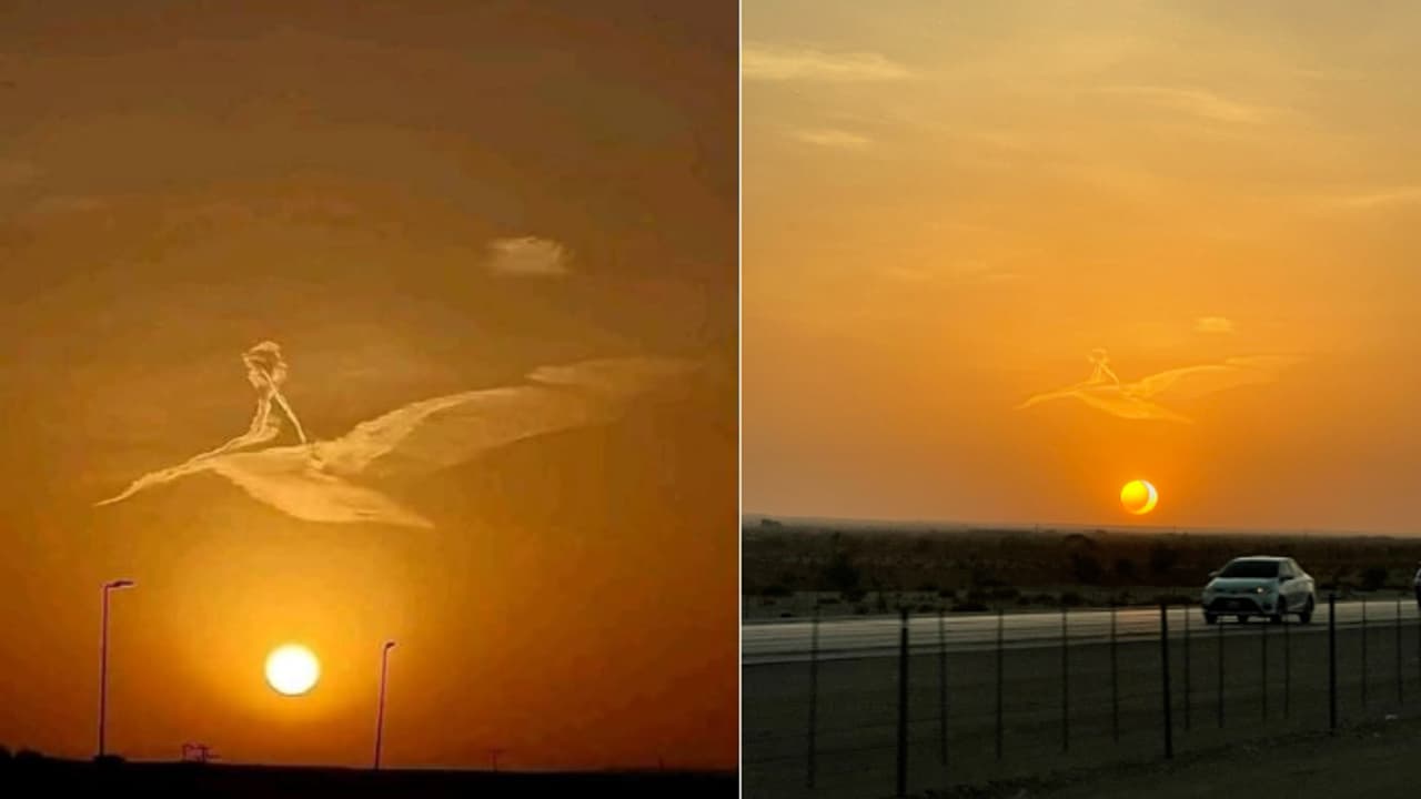 ഇതാണ് വൈറലായ ആ ചിത്രം, പക്ഷിപ്പുറത്തേറിയുള്ള കുട്ടിയുടെ രൂപത്തിൽ മേഘം, അപൂർവ്വ ചിത്രം പകർത്തി സൗദി പൗരൻ ഇതാണ് വൈറലായ ആ ചിത്രം, പക്ഷിപ്പുറത്തേറിയുള്ള കുട്ടിയുടെ രൂപത്തിൽ മേഘം, അപൂർവ്വ ചിത്രം പകർത്തി സൗദി പൗരൻ