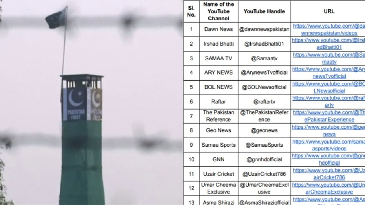 ഇന്ത്യ വിരുദ്ധ പ്രചാരണം; പാകിസ്ഥാൻ യൂട്യൂബ് ചാനലുകൾ നിരോധിച്ച് ഇന്ത്യ, അതിർത്തി ഗ്രാമങ്ങളിൽ കനത്ത ജാഗ്രത ഇന്ത്യ വിരുദ്ധ പ്രചാരണം; പാകിസ്ഥാൻ യൂട്യൂബ് ചാനലുകൾ നിരോധിച്ച് ഇന്ത്യ, അതിർത്തി ഗ്രാമങ്ങളിൽ കനത്ത ജാഗ്രത