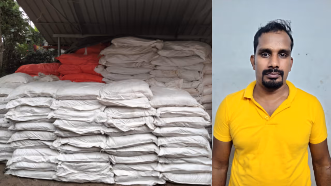 ലോറിയുടെ മുകളിലും വശങ്ങളിലും മാത്രം മൈദ ചാക്കുകൾ, 50 ലക്ഷം വില; 384436 പാക്കറ്റ് ഹാൻസ് പിടിച്ചെടുത്തു ലോറിയുടെ മുകളിലും വശങ്ങളിലും മാത്രം മൈദ ചാക്കുകൾ, 50 ലക്ഷം വില; 384436 പാക്കറ്റ് ഹാൻസ് പിടിച്ചെടുത്തു