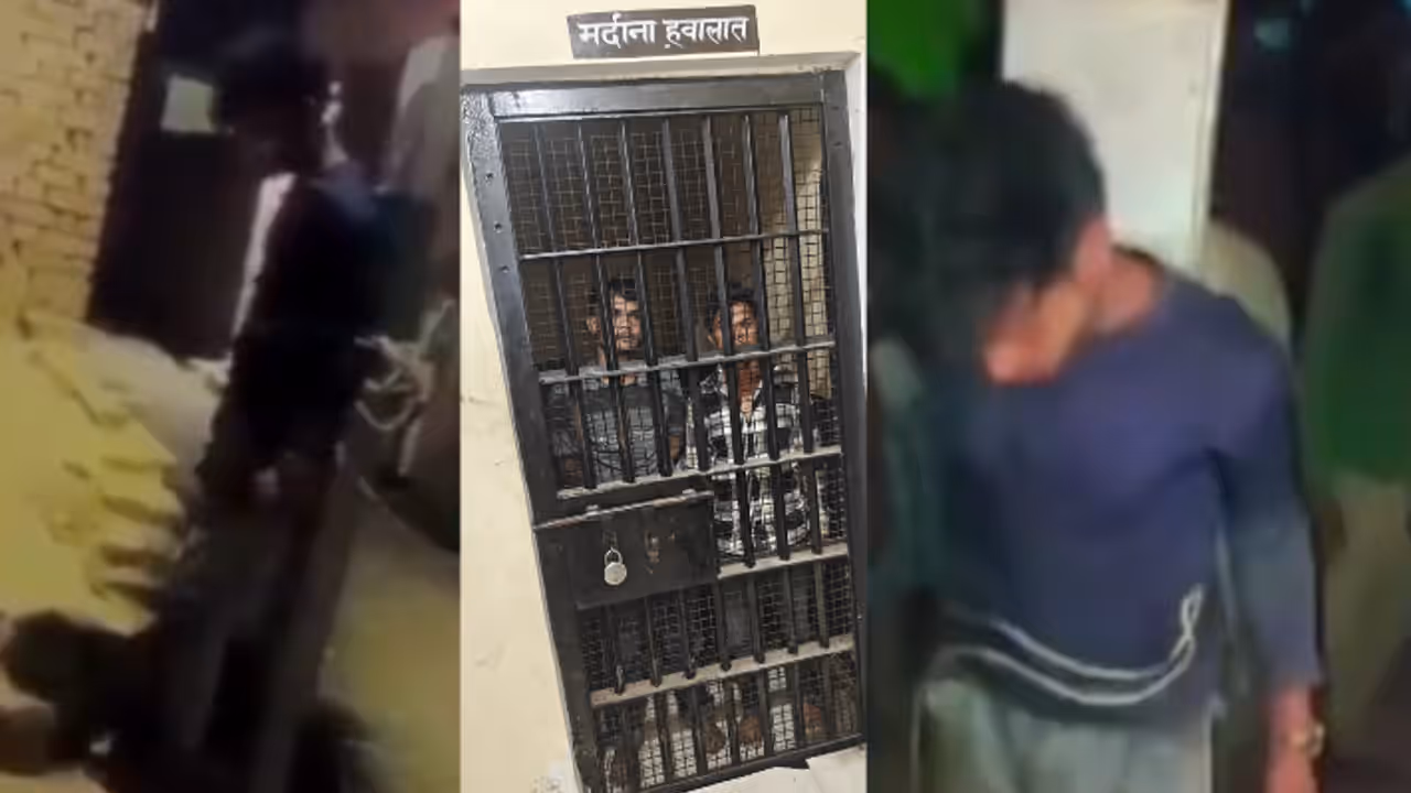 bareilly boy tied to pole beaten by villagers for meeting lover faridpur viral video