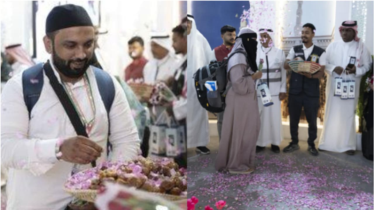 ആദ്യ ഹജ്ജ് സംഘം സൗദിയിൽ, ഇന്ത്യൻ തീർഥാടർക്ക് മദീനയിൽ ഊഷ്മള സ്വീകരണം