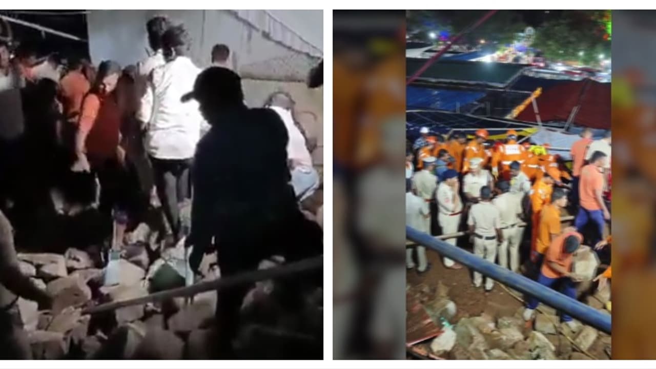 ആന്ധ്രയിൽ ക്ഷേത്ര മതിൽ തകർന്നുവീണ് എട്ട് പേർ മരിച്ചു; രക്ഷാപ്രവർത്തനം തുടരുന്നു