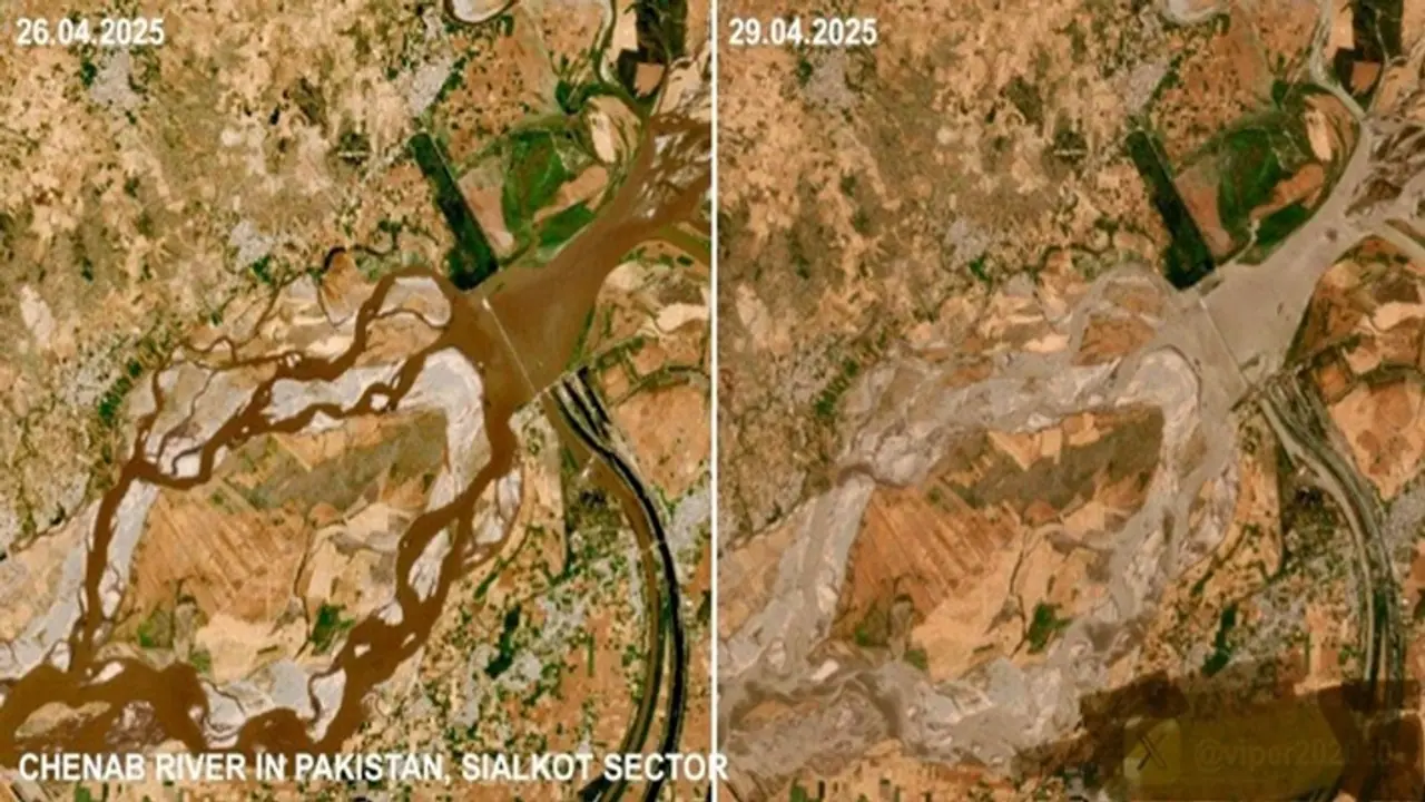 సింధు జలాల ఒప్పందం రద్దు ఎఫెక్ట్ ... పాక్ లో చినాబ్ నది ఎండిపోతోందా? సింధు జలాల ఒప్పందం రద్దు ఎఫెక్ట్ ... పాక్ లో చినాబ్ నది ఎండిపోతోందా?