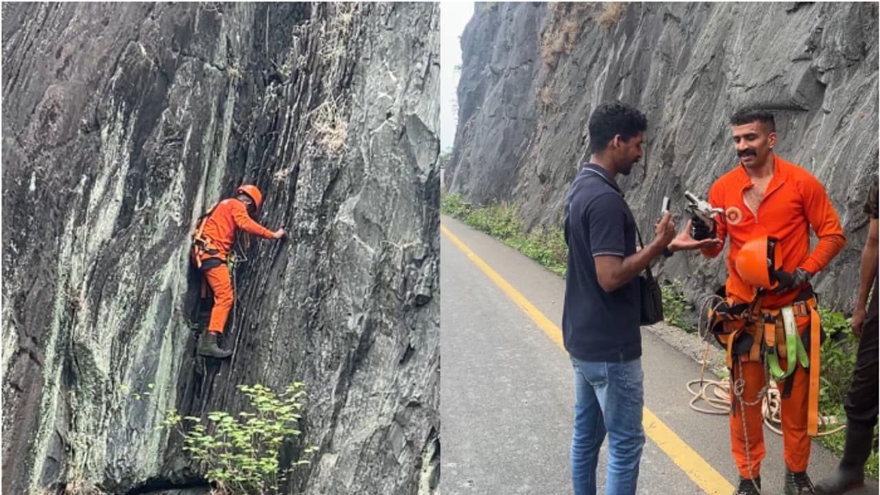 മലയിടുക്കില് കുടുങ്ങിയ ഡ്രോൺ വീണ്ടെടുത്ത് നൽകി കല്പ്പറ്റ ഫയര്ഫോഴ്സ്, പേരാമ്പ്ര സ്വദേശി ഹാപ്പിയായി മലയിടുക്കില് കുടുങ്ങിയ ഡ്രോൺ വീണ്ടെടുത്ത് നൽകി കല്പ്പറ്റ ഫയര്ഫോഴ്സ്, പേരാമ്പ്ര സ്വദേശി ഹാപ്പിയായി