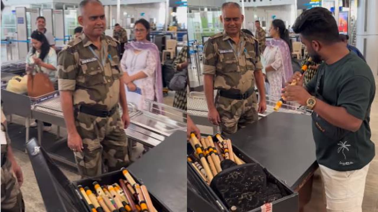 എയർപോർട്ടിലെ ഉദ്യോ​ഗസ്ഥർ പരിശോധിച്ചപ്പോൾ പെട്ടി നിറയെ ഓടക്കുഴൽ, പിന്നെ നടന്നത് വൈറൽ..!