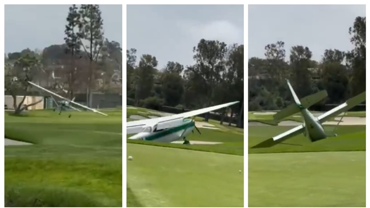 ഗോൾഫ് കോഴ്സില്‍ അടിയന്തര ലാന്‍റിംഗ് നടത്തി സ്വകാര്യ വിമാനം; ദൃശ്യങ്ങൾ വൈറല്‍ 