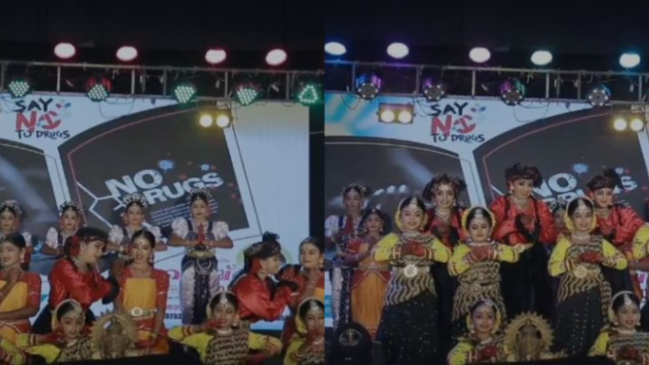 ഉത്സവവേദിയിൽ ലഹരിക്കെതിരെയുള്ള കവിതയുടെ ദൃശ്യാവിഷ്കാരം 