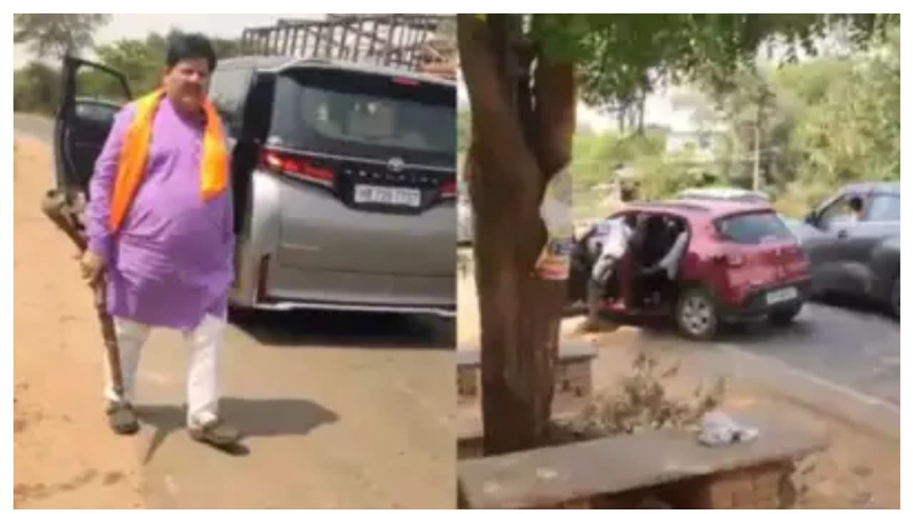 യുവാവിനെ ആക്രമിച്ച് ​മുഖംമൂടി ധരിച്ച ഗുണ്ടകൾ, കാറിൽ നിന്ന് തോക്കുമായി എംഎൽഎ, ചിതറിയോടി അക്രമികൾ