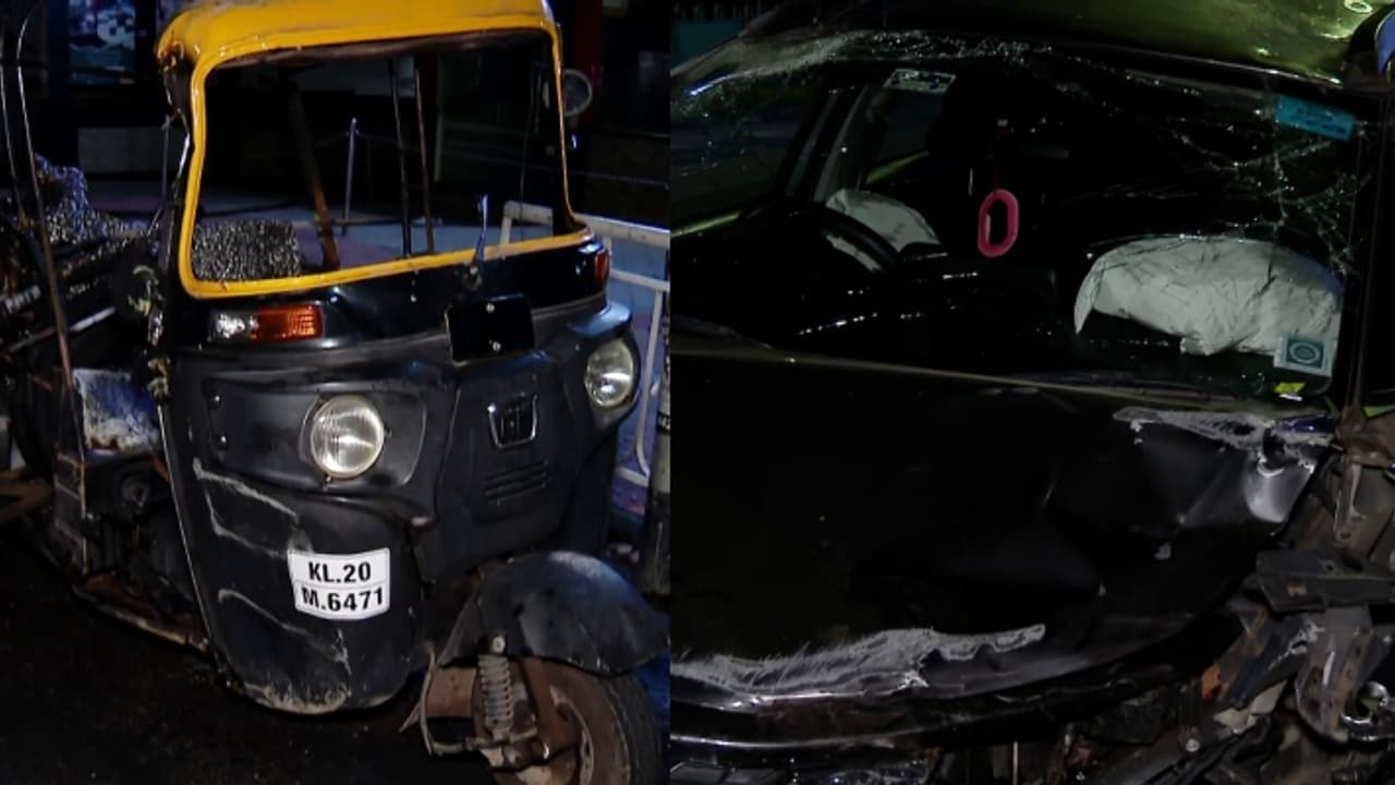 തിരുവനന്തപുരത്ത് വാഹനങ്ങൾ കൂട്ടിയിടിച്ച് ഓട്ടോക്ക് തീപിടിച്ചു; ഒരാള്‍ക്ക് ദാരുണാന്ത്യം, ഒരാള്‍ക്ക് പരിക്ക്