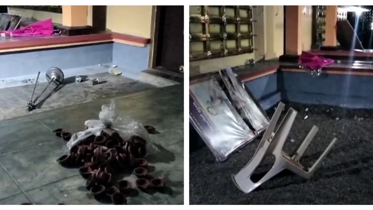 ക്ഷേത്രത്തിൽ ലഹരി സംഘത്തിന്റെ ആക്രമണം; 8 പേർ കസ്റ്റഡിയിൽ; പകൽ 6 മണിക്കൂർ ഹർത്താലിന് ആഹ്വാനം ക്ഷേത്രത്തിൽ ലഹരി സംഘത്തിന്റെ ആക്രമണം; 8 പേർ കസ്റ്റഡിയിൽ; പകൽ 6 മണിക്കൂർ ഹർത്താലിന് ആഹ്വാനം