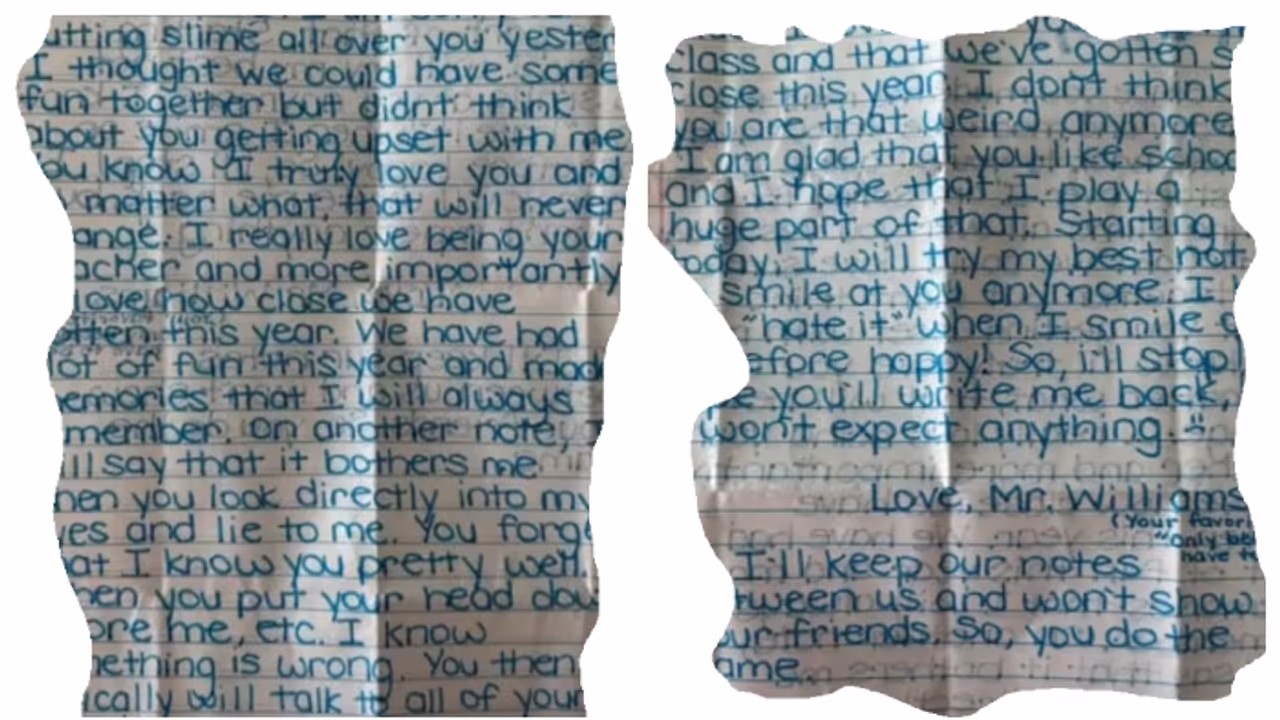 'സത്യമായും ഞാൻ നിന്നെ സ്നേഹിക്കുന്നു' 11 കാരിക്ക് അധ്യാപകനെഴുതിയ പ്രണയ ലേഖനം വൈറല്‍, അന്വേഷണം
