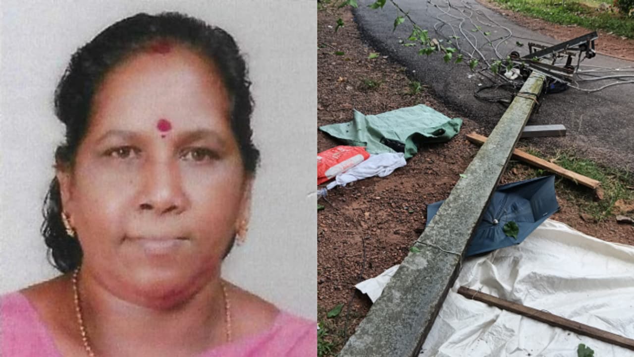 ടൂറിസ്റ്റ് ബസിൽ കേബിൾ കുരുങ്ങി വൈദ്യുത പോസ്റ്റ് ഒടിഞ്ഞുവീണു; ആലപ്പുഴയിൽ 53കാരിക്ക് ദാരുണാന്ത്യം ടൂറിസ്റ്റ് ബസിൽ കേബിൾ കുരുങ്ങി വൈദ്യുത പോസ്റ്റ് ഒടിഞ്ഞുവീണു; ആലപ്പുഴയിൽ 53കാരിക്ക് ദാരുണാന്ത്യം