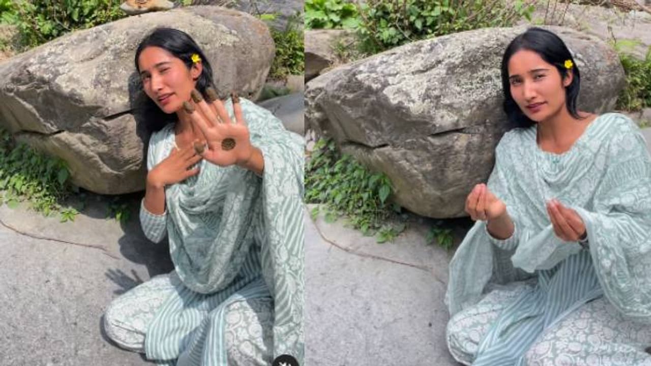 കല്ലുകൊണ്ട് ഒരു മെഹന്തി! സംഭവം ഗംഭീരമെന്ന് സോഷ്യൽ മീഡിയ; വൈറൽ വീഡിയോ