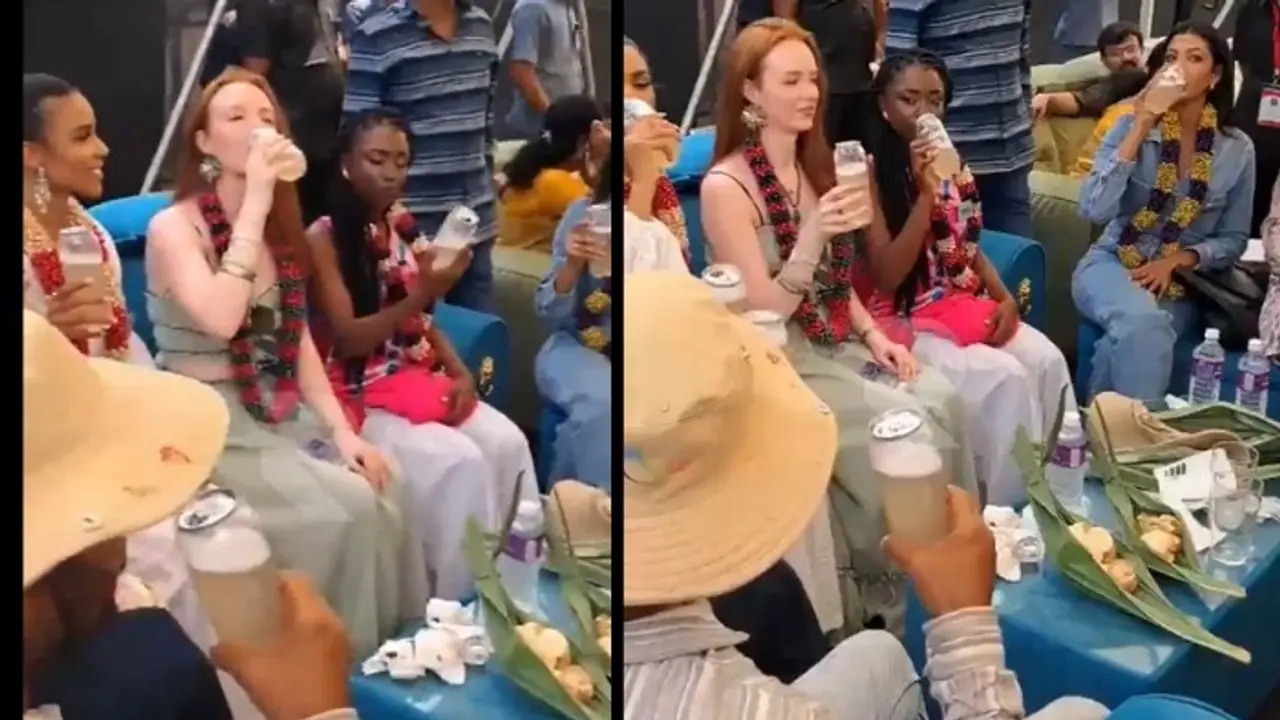 Miss World 2025: కల్లు తాగి, తాటి ముంజలు తిన్న ప్రపంచ సుందరీమణులు.. నెట్టింట వీడియో వైరల్‌ 