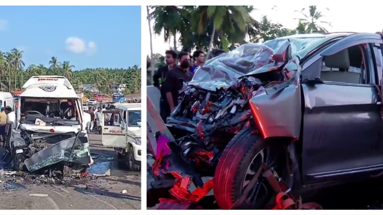 കണ്ണൂരിലേക്ക് പോയ ട്രാവലറിലേക്ക് ദിശ തെറ്റിച്ചെത്തിയ കാർ ഇടിച്ചു കയറി, മരിച്ച 4 പേരുടെ പോസ്റ്റ്മോർട്ടം ഇന്ന് കണ്ണൂരിലേക്ക് പോയ ട്രാവലറിലേക്ക് ദിശ തെറ്റിച്ചെത്തിയ കാർ ഇടിച്ചു കയറി, മരിച്ച 4 പേരുടെ പോസ്റ്റ്മോർട്ടം ഇന്ന്