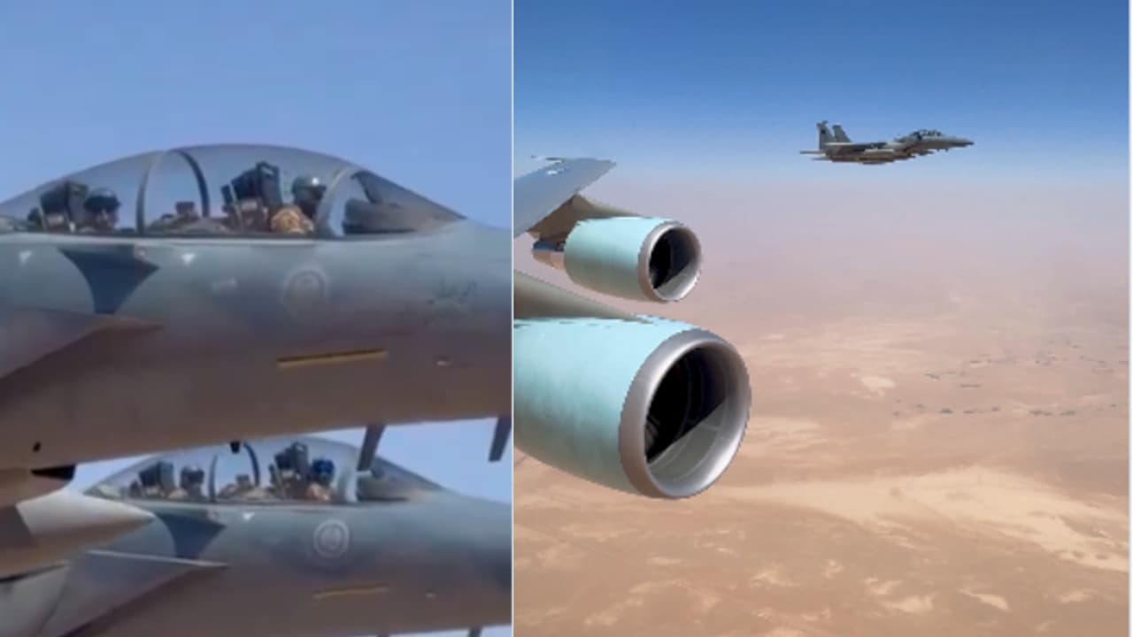 സൗദിയുടെ ആകാശത്ത് ട്രംപിന് റോയൽ എസ്കോർട്ട്! അകമ്പടി നൽകി യുദ്ധവിമാനങ്ങൾ, വീഡിയോ സൗദിയുടെ ആകാശത്ത് ട്രംപിന് റോയൽ എസ്കോർട്ട്! അകമ്പടി നൽകി യുദ്ധവിമാനങ്ങൾ, വീഡിയോ