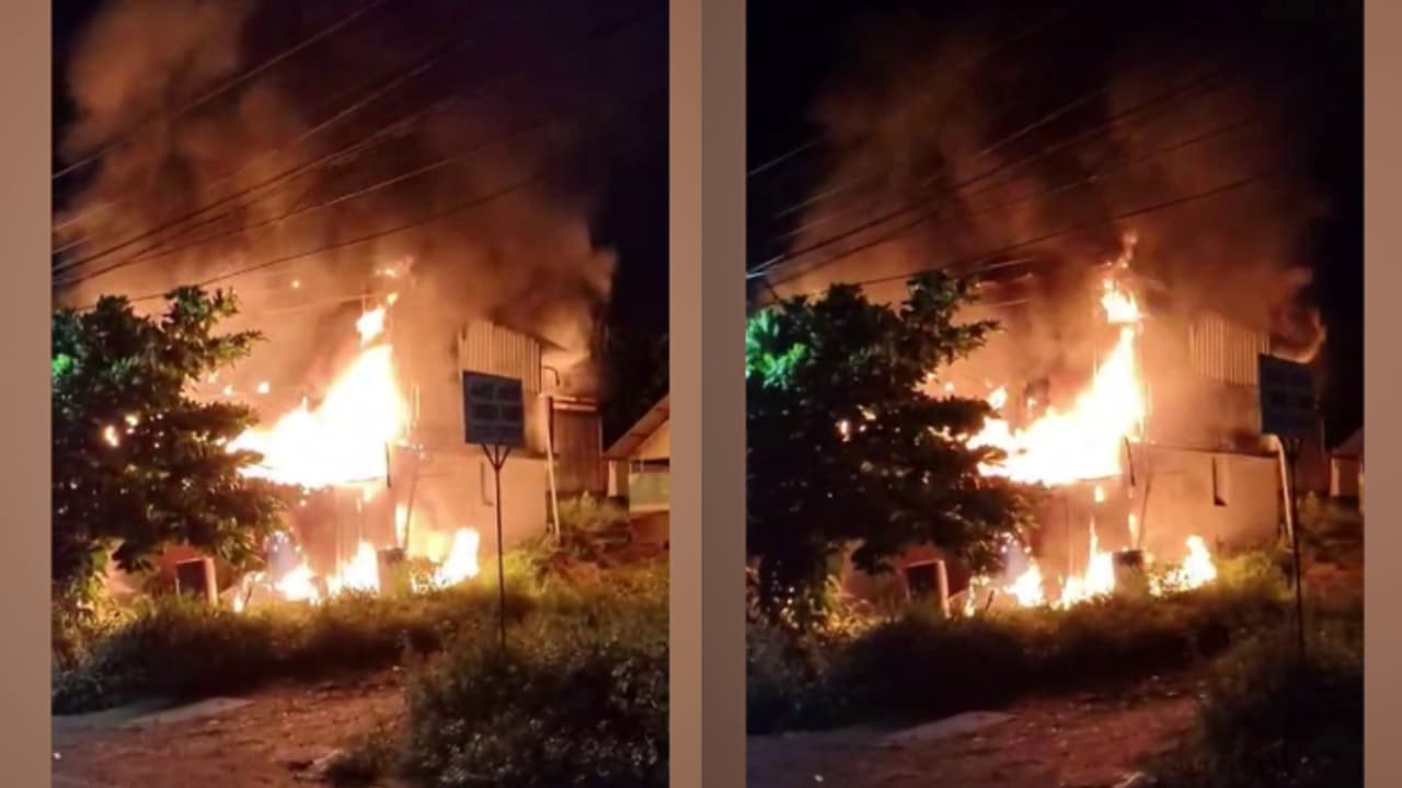 പാതിരാത്രിയിൽ പൊടിമില്ലിൽ അഗ്നിബാധ, യന്ത്രസാമഗ്രികൾ കത്തിനശിച്ചു 