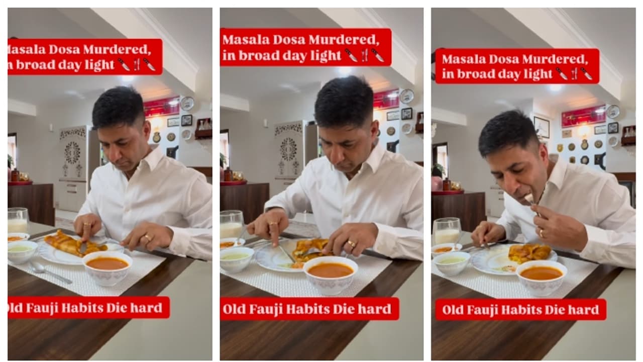 കത്തിയും ഫോർക്കും ഉപയോഗിച്ച് എങ്ങനെ മസാലദോശ കഴിക്കാം; വീഡിയോ വൈറൽ കത്തിയും ഫോർക്കും ഉപയോഗിച്ച് എങ്ങനെ മസാലദോശ കഴിക്കാം; വീഡിയോ വൈറൽ