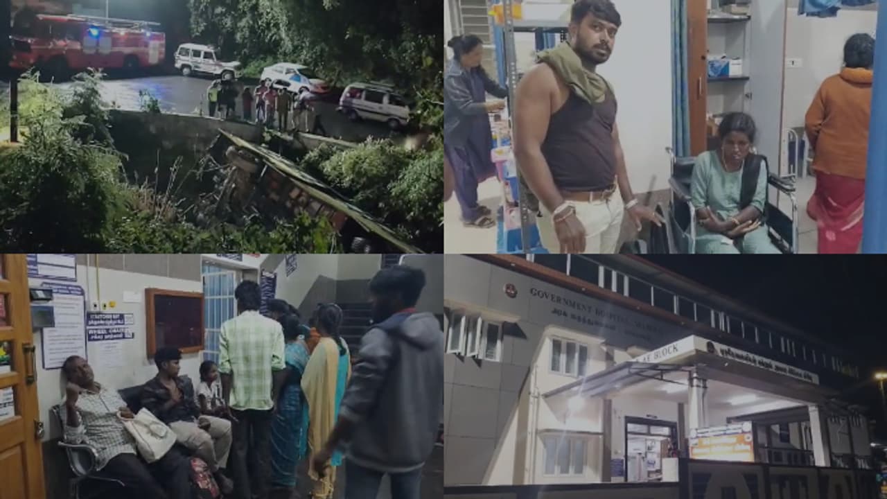 ഹെയർപ്പിൻ വളവിൽ അപകടം, ബസ് മറിഞ്ഞത് ആഴത്തിലുള്ള കുഴിയിലേക്ക് 14 പേരുടെ നില ഗുരുതരം