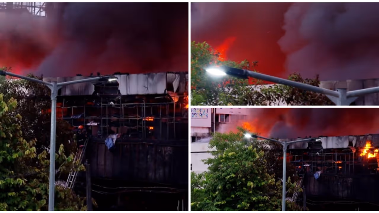 2 മണിക്കൂറിന് ശേഷവും തീ കൂടുതൽ പടരുന്നു, നഗരമെങ്ങും കറുത്ത പുക; ജാഗ്രതാ നിർദ്ദേശം 2 മണിക്കൂറിന് ശേഷവും തീ കൂടുതൽ പടരുന്നു, നഗരമെങ്ങും കറുത്ത പുക; ജാഗ്രതാ നിർദ്ദേശം