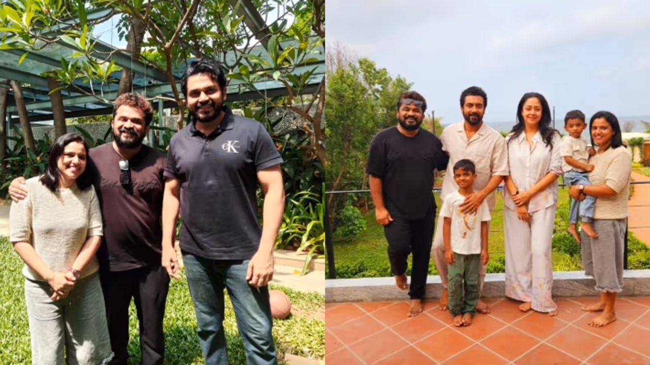 'തുടരും' സംവിധായകന്‍ തരുണിനെ ക്ഷണിച്ചുവരുത്തി അഭിനന്ദിച്ച് സൂര്യയും, കാര്‍ത്തിയും; ചിത്രങ്ങള്‍ വൈറല്‍