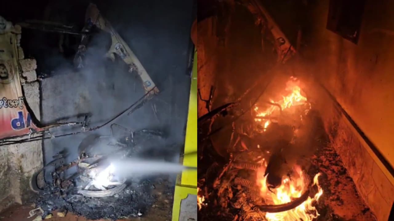 പുലർച്ചെ വീടിന് പുറത്ത് തീ, ഞെട്ടിയുണർന്നപ്പോൾ കണ്ടത് കത്തുന്ന ബൈക്ക്; ലഹരി വ്യാപാരം ചോദ്യംചെയ്തതിന് പ്രതികാരം