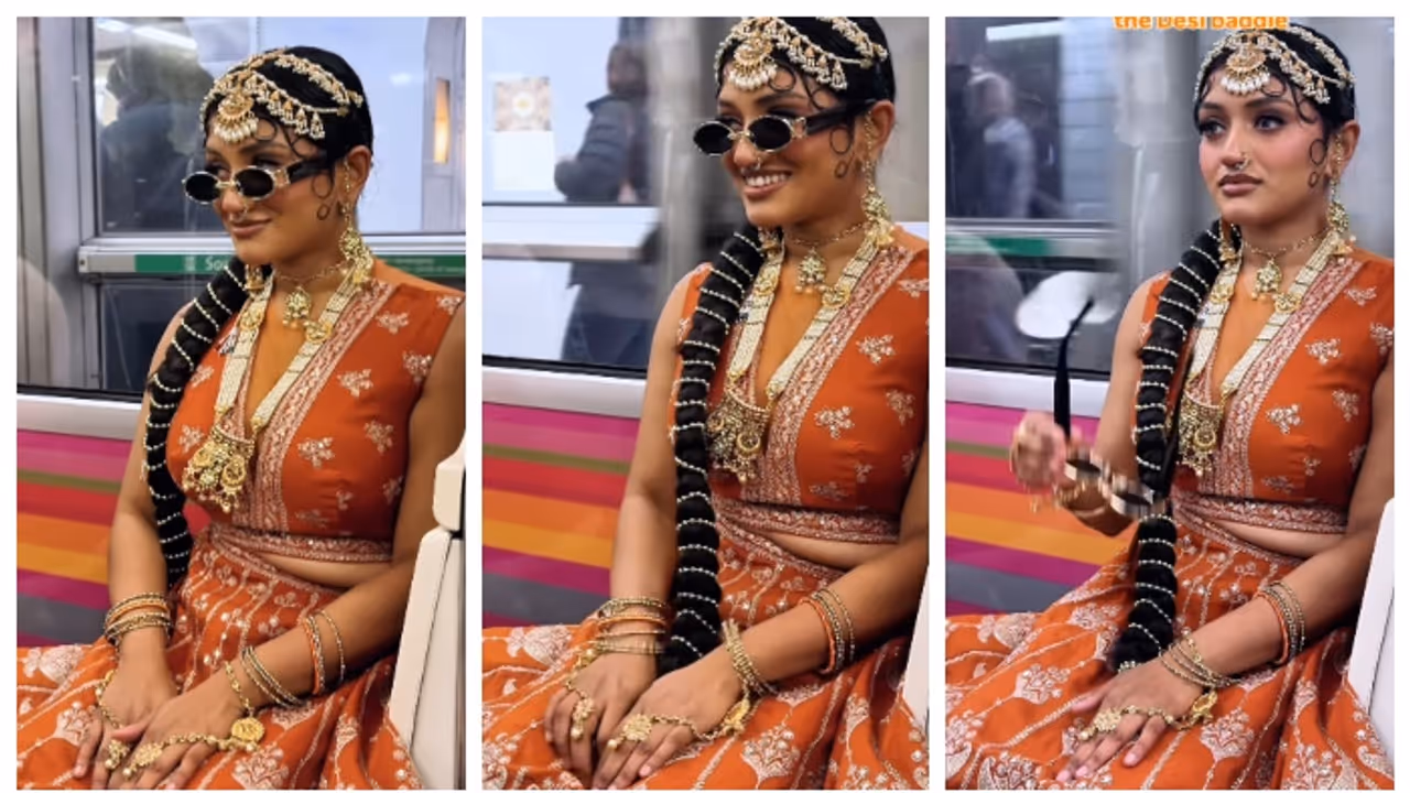 പാരീസ് മെട്രോയിലെ ലഹങ്കക്കാരി; ഇന്ത്യന്‍ പെണ്‍കുട്ടിയുടെ വീഡിയോ വൈറൽ