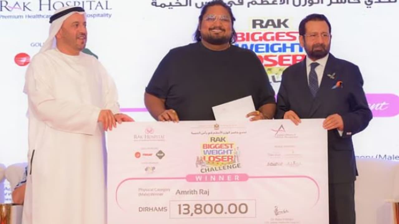 കുറച്ചത് 45.7 കിലോ ഭാരം, കുറഞ്ഞ ഓരോ കിലോയ്ക്കും 300 ദിർഹം സമ്മാനം, യുഎഇയിൽ നടന്ന ചലഞ്ചിൽ വിജയി ഇന്ത്യക്കാരൻ