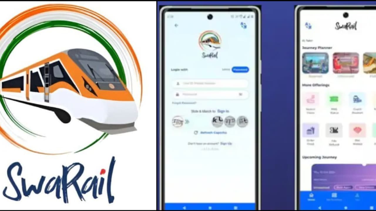 എന്തിനും ഏതിനും ഇനി ഒരേയൊരു ആപ്പ്; 'സ്വറെയിൽ' ലോഞ്ച് ചെയ്ത് റെയിൽവെ, സവിശേഷതകളേറെ എന്തിനും ഏതിനും ഇനി ഒരേയൊരു ആപ്പ്; 'സ്വറെയിൽ' ലോഞ്ച് ചെയ്ത് റെയിൽവെ, സവിശേഷതകളേറെ