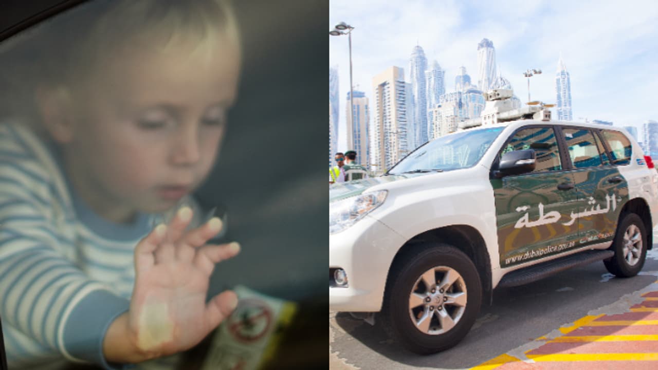 പുറത്ത് കനത്ത ചൂട്, കാറിൽ കുടുങ്ങി രണ്ട് വയസ്സുകാരൻ, ശ്വാസതടസ്സം നേരിട്ട കുഞ്ഞിന് രക്ഷകരായി ദുബൈ പോലീസ് പുറത്ത് കനത്ത ചൂട്, കാറിൽ കുടുങ്ങി രണ്ട് വയസ്സുകാരൻ, ശ്വാസതടസ്സം നേരിട്ട കുഞ്ഞിന് രക്ഷകരായി ദുബൈ പോലീസ്