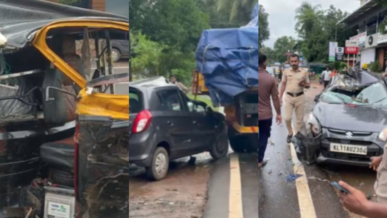 ബാലുശ്ശേരിയിൽ കാറും ലോറിയും ഓട്ടോറിക്ഷയും തമ്മിൽ കൂട്ടിയിടിച്ചു; ഓട്ടോയിലുണ്ടായിരുന്ന 6 പേർക്ക് പരിക്ക് ബാലുശ്ശേരിയിൽ കാറും ലോറിയും ഓട്ടോറിക്ഷയും തമ്മിൽ കൂട്ടിയിടിച്ചു; ഓട്ടോയിലുണ്ടായിരുന്ന 6 പേർക്ക് പരിക്ക്