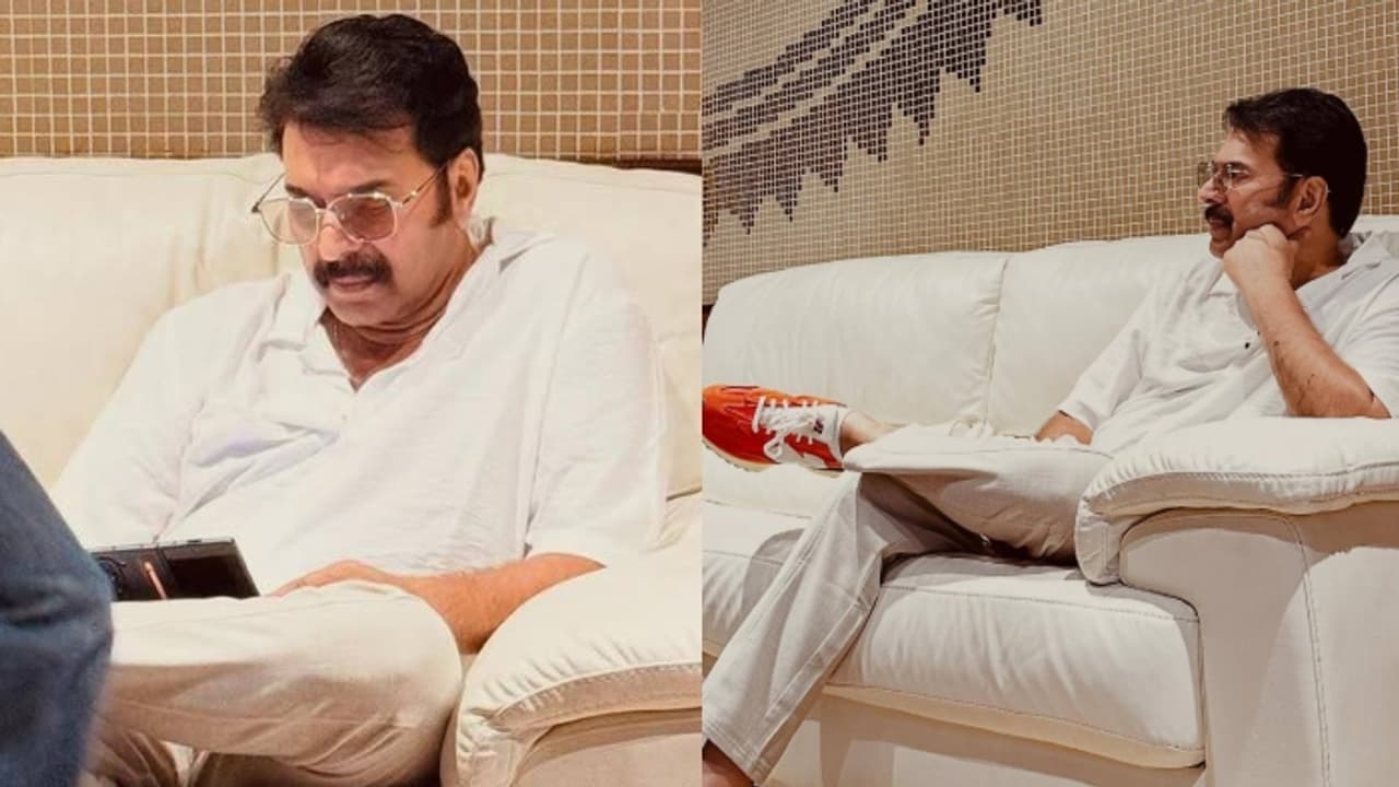 ഓഫ് വൈറ്റില്‍ സ്റ്റൈലിഷായി മമ്മൂട്ടി; 'വേ​ഗം തിരിച്ചു വായോ'ന്ന് ആരാധകർ, ഫോട്ടോകൾ വൈറൽ 