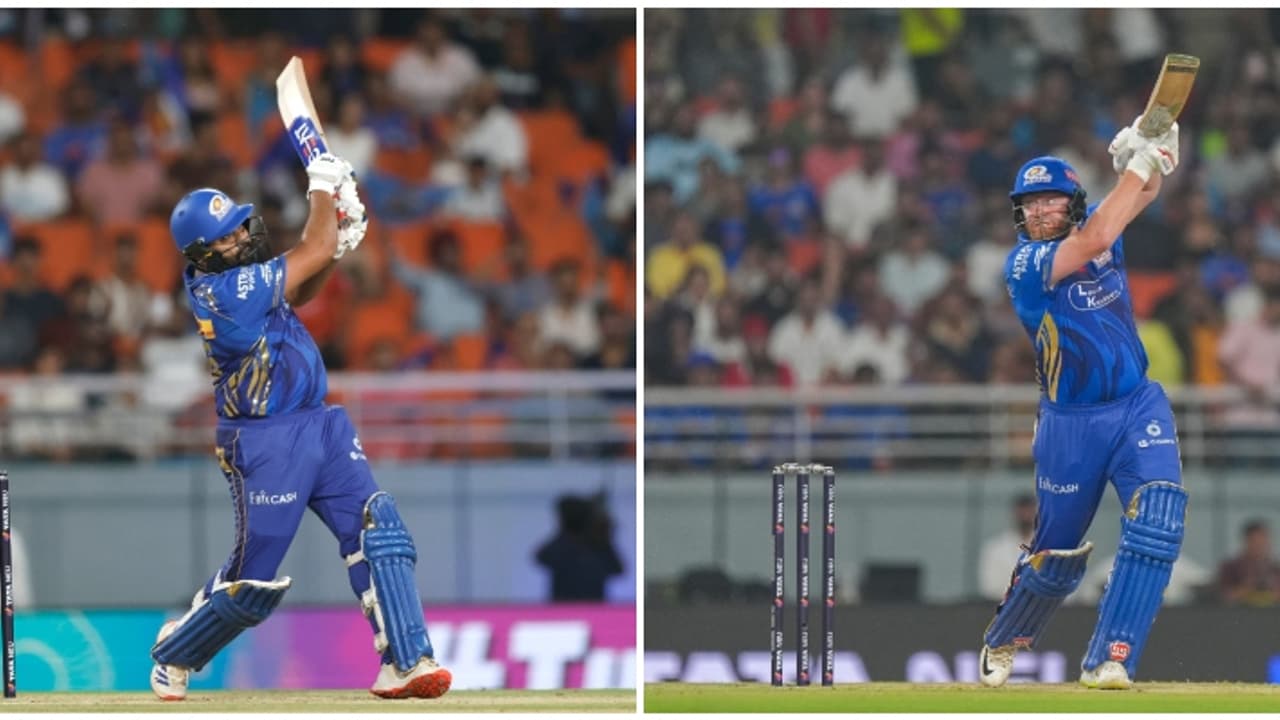 ആഞ്ഞടിച്ച് ബെയര്സ്റ്റോ, കത്തിക്കയറി രോഹിത്; ഗുജറാത്ത് ബൗളര്മാരെ തലങ്ങും വിലങ്ങും പായിച്ച് മുംബൈ ആഞ്ഞടിച്ച് ബെയര്സ്റ്റോ, കത്തിക്കയറി രോഹിത്; ഗുജറാത്ത് ബൗളര്മാരെ തലങ്ങും വിലങ്ങും പായിച്ച് മുംബൈ