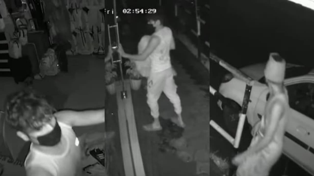 കറണ്ട് പോയതോടെ 2 പേരെത്തി, പക്ഷേ ക്യാമറ ഓണായത് അറിഞ്ഞ; ബാഗും ഷൂസും, മൊബൈലുകളുമടക്കം മോഷ്ടിച്ചു, വീഡിയോ