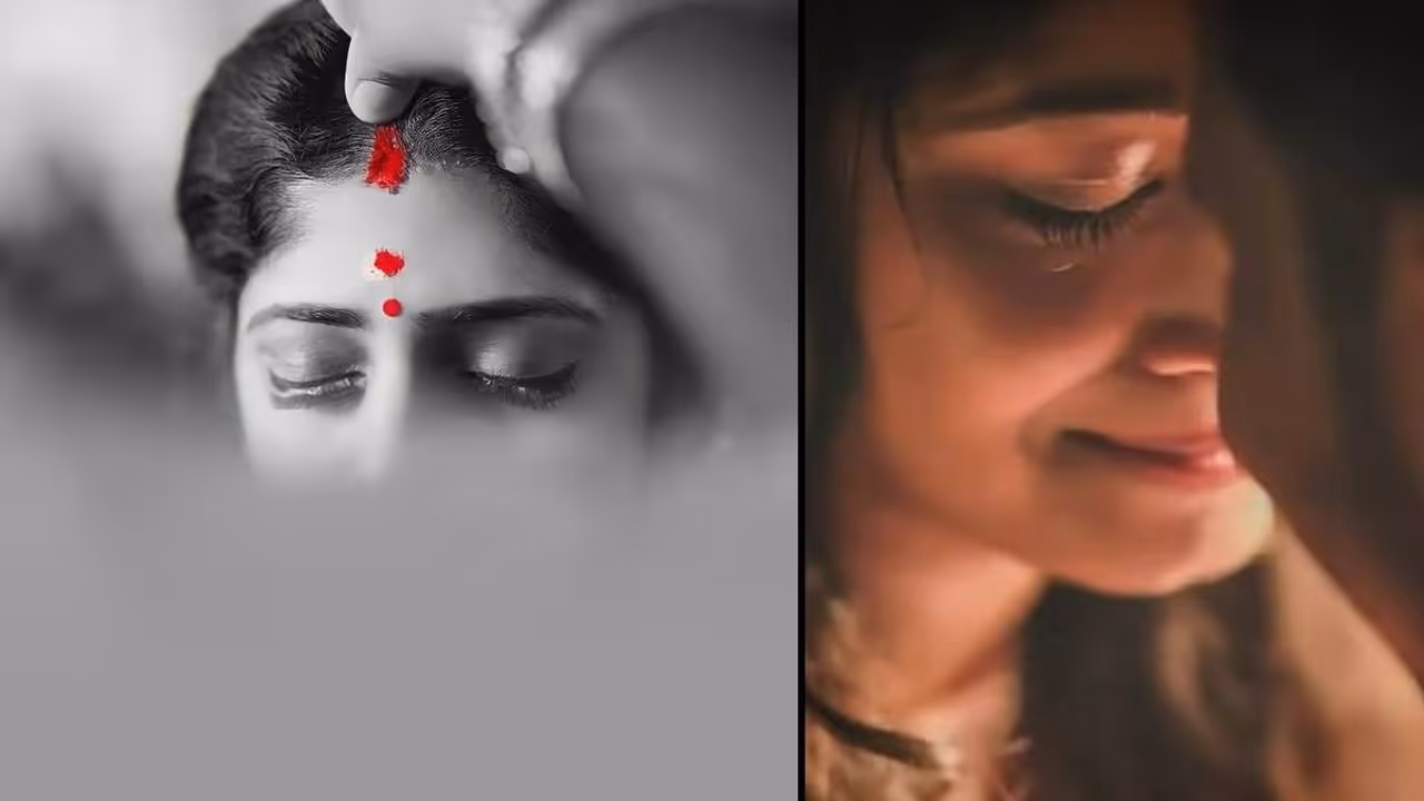 sindoor filled with maang