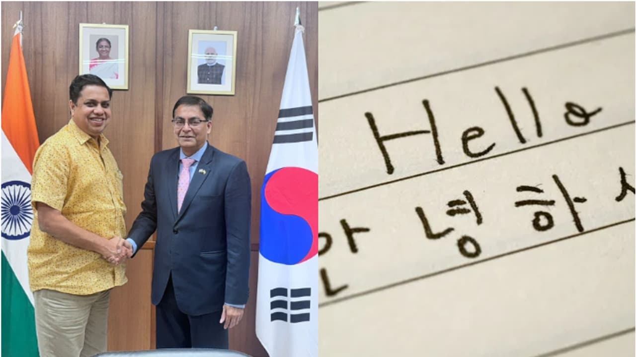 '8,000 ഇന്ത്യക്കാർ ജോലി ചെയ്യുന്നു, 250 പേർ മലയാളികൾ'; കൊറിയൻ ഭാഷ പഠിച്ചാൽ ധാരാളം അവസരമെന്ന് സ്പീക്കർ ഷംസീര് '8,000 ഇന്ത്യക്കാർ ജോലി ചെയ്യുന്നു, 250 പേർ മലയാളികൾ'; കൊറിയൻ ഭാഷ പഠിച്ചാൽ ധാരാളം അവസരമെന്ന് സ്പീക്കർ ഷംസീര്