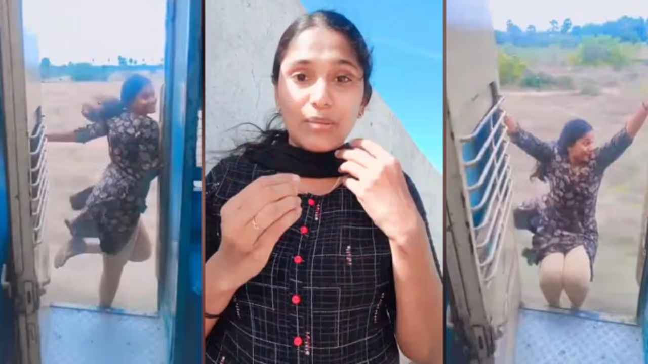 വേഗത്തിലോടുന്ന ട്രെയിനിന്റെ സൈഡിൽ നിന്ന് റീൽസ് ചിത്രീകരണം; കളി കാര്യമായി, ഒടുവിൽ മാപ്പു പറഞ്ഞ് ഷക്കീല ബാനു വേഗത്തിലോടുന്ന ട്രെയിനിന്റെ സൈഡിൽ നിന്ന് റീൽസ് ചിത്രീകരണം; കളി കാര്യമായി, ഒടുവിൽ മാപ്പു പറഞ്ഞ് ഷക്കീല ബാനു