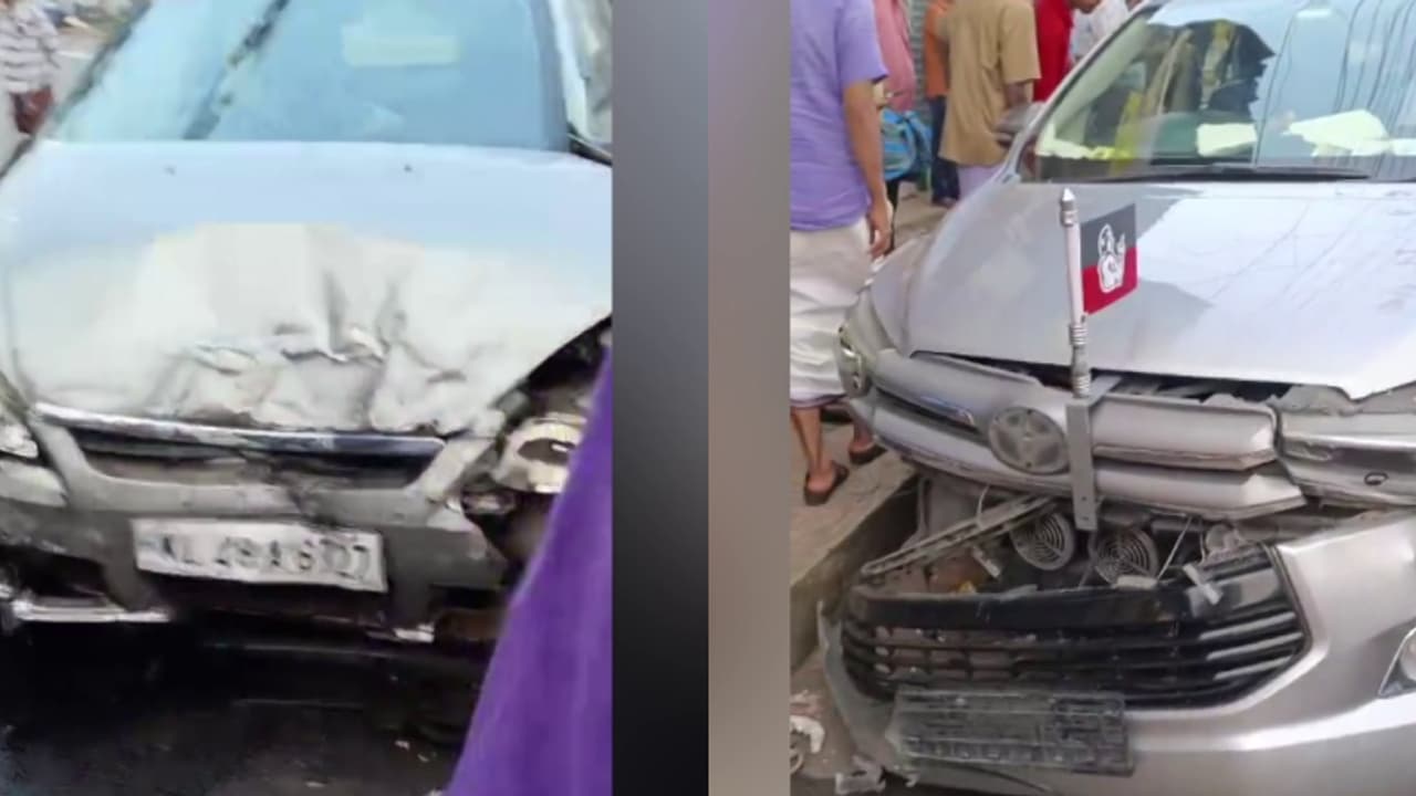 തമിഴ്‌നാട്ടിലെ മുൻ മന്ത്രി സെന്തിൽകുമാർ സഞ്ചരിച്ച കാർ പാലക്കാട് മറ്റൊരു കാറുമായി കൂട്ടിയിടിച്ചു; ആളപായമില്ല