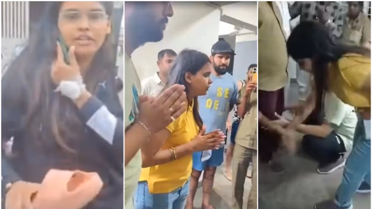 ഓട്ടോ ഡ്രൈവറെ ചെരിപ്പൂരി അടിച്ച യുവതി ഒടുവിൽ കാല് പിടിച്ച് മാപ്പ് പറഞ്ഞു; നടപടി അറസ്റ്റിലായതിന് പിന്നാലെ ഓട്ടോ ഡ്രൈവറെ ചെരിപ്പൂരി അടിച്ച യുവതി ഒടുവിൽ കാല് പിടിച്ച് മാപ്പ് പറഞ്ഞു; നടപടി അറസ്റ്റിലായതിന് പിന്നാലെ