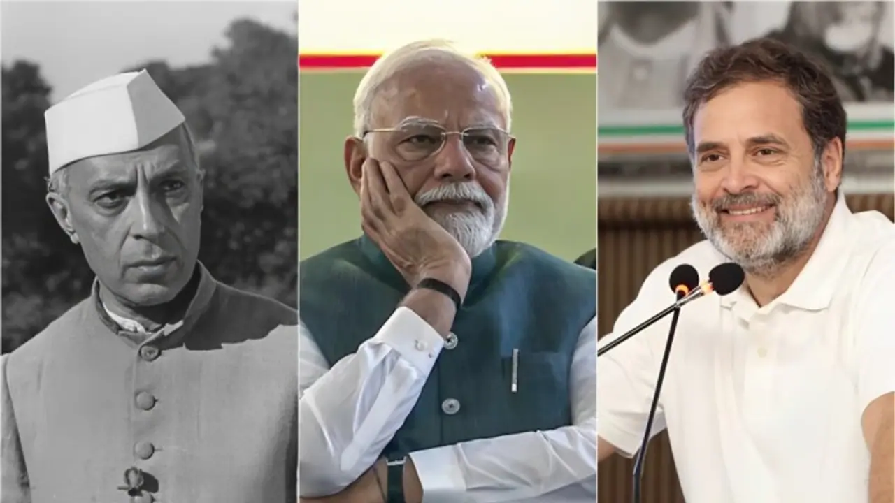 Jawaharlal Nehru, PM Modi and Rahul Gandhi