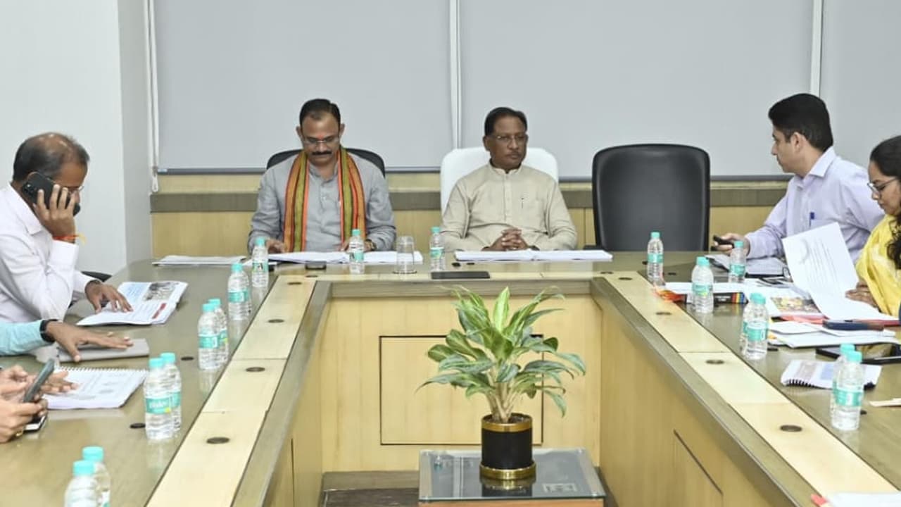 Vishnu Deo Sai Health department review meeting Vishnu Deo Sai Health department review meeting