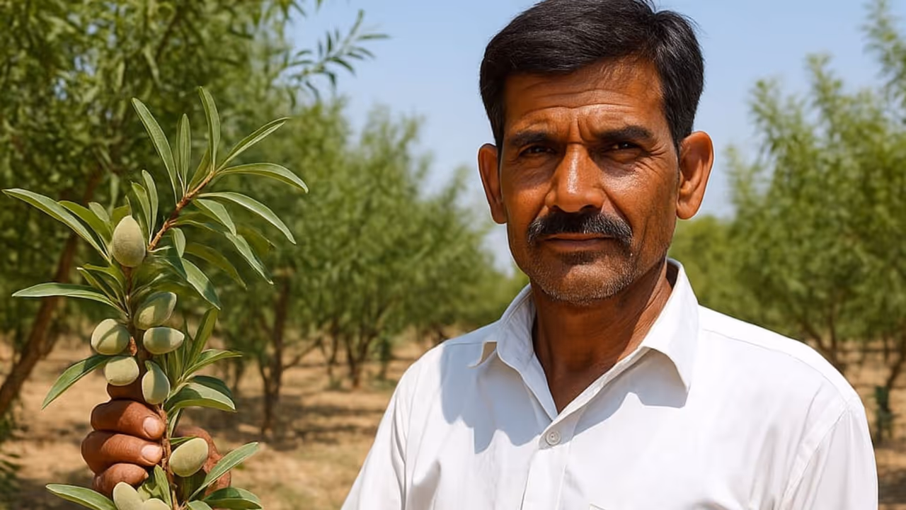 Ajmer farmer achieves success with almond cultivation on barren land