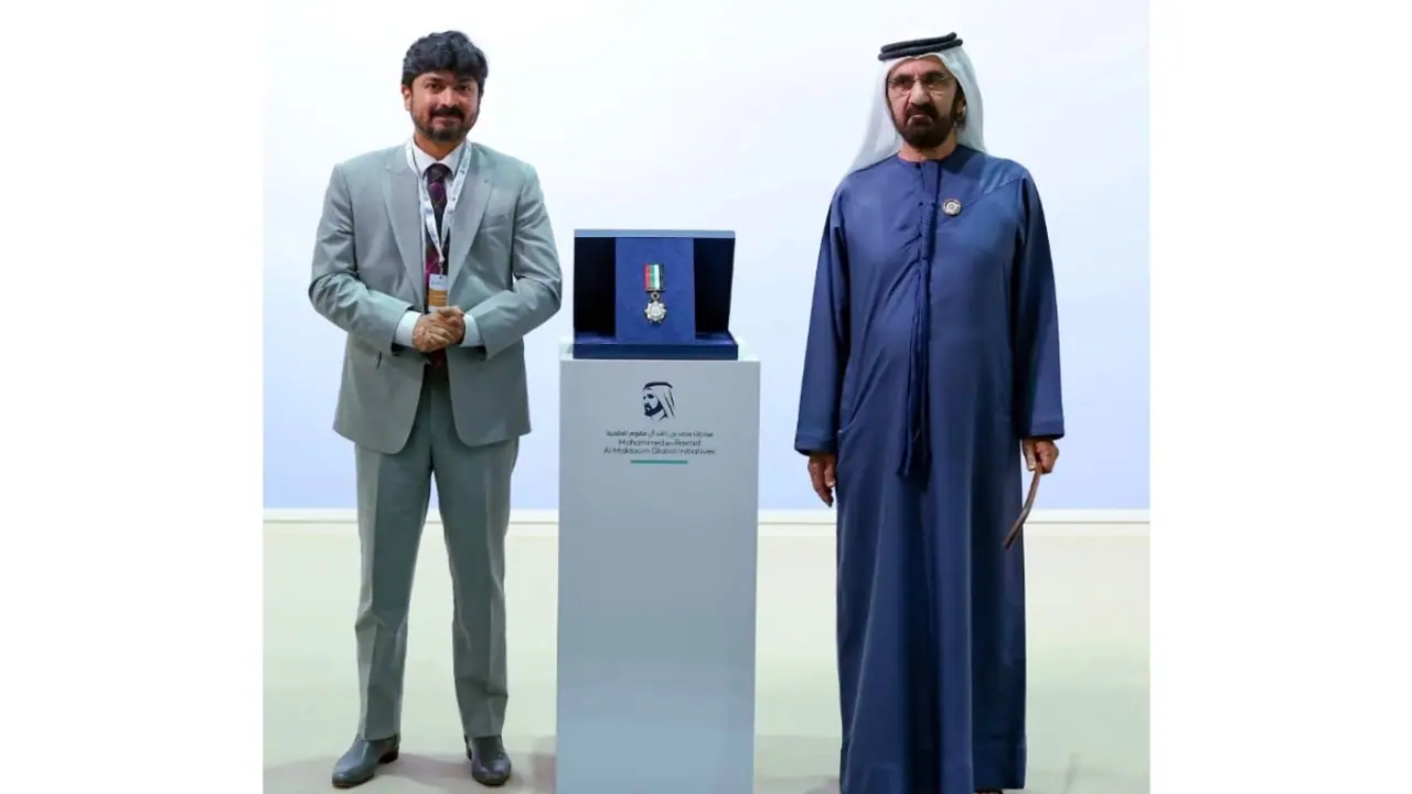 Siddharth Balachandran Receives Mohammed bin Rashid Al Maktoum Medal for Philanthropy