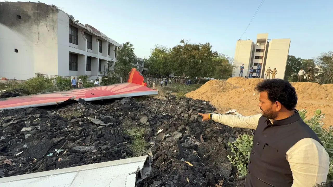 Ram Mohan Naidu Kinjarapu arrives at Air India plane crash site Ram Mohan Naidu Kinjarapu arrives at Air India plane crash site