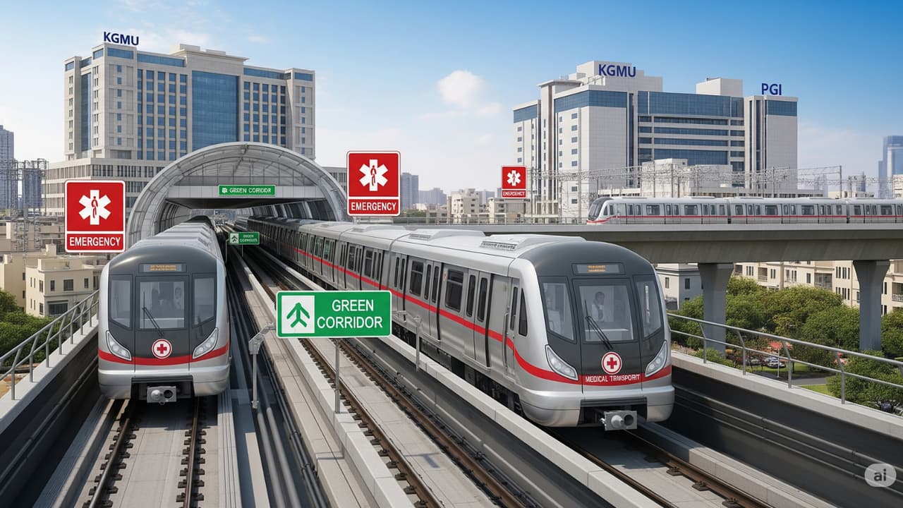 lucknow metro east west corridor green corridor for patients organ transplant kgmu pgi lucknow metro east west corridor green corridor for patients organ transplant kgmu pgi